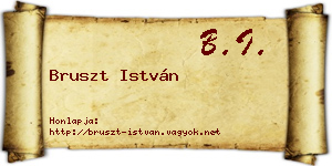 Bruszt István névjegykártya