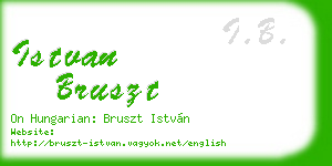 istvan bruszt business card